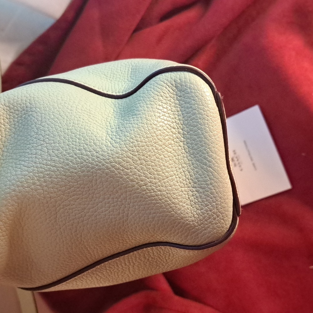 Coach Prairie Soft Seafoam Green Pebble Leather Satchel/Crossbody Like New - Picture 10 of 11